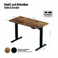 Elektriskt höj-/sänkbart skrivbord Svart/Brun
