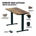 Elektriskt höj-/sänkbart skrivbord Svart/Brun