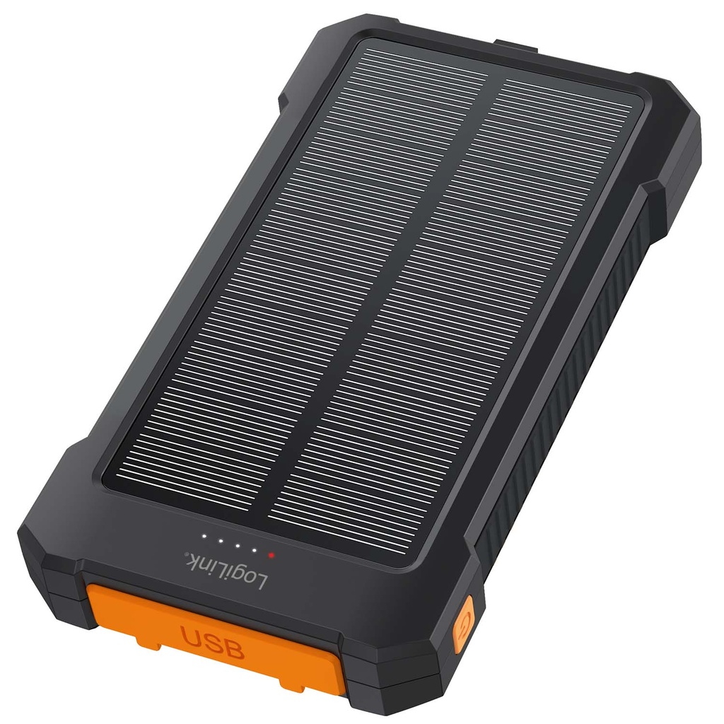 PowerBank 10.000 mAh 20W PD Solcell Svart 