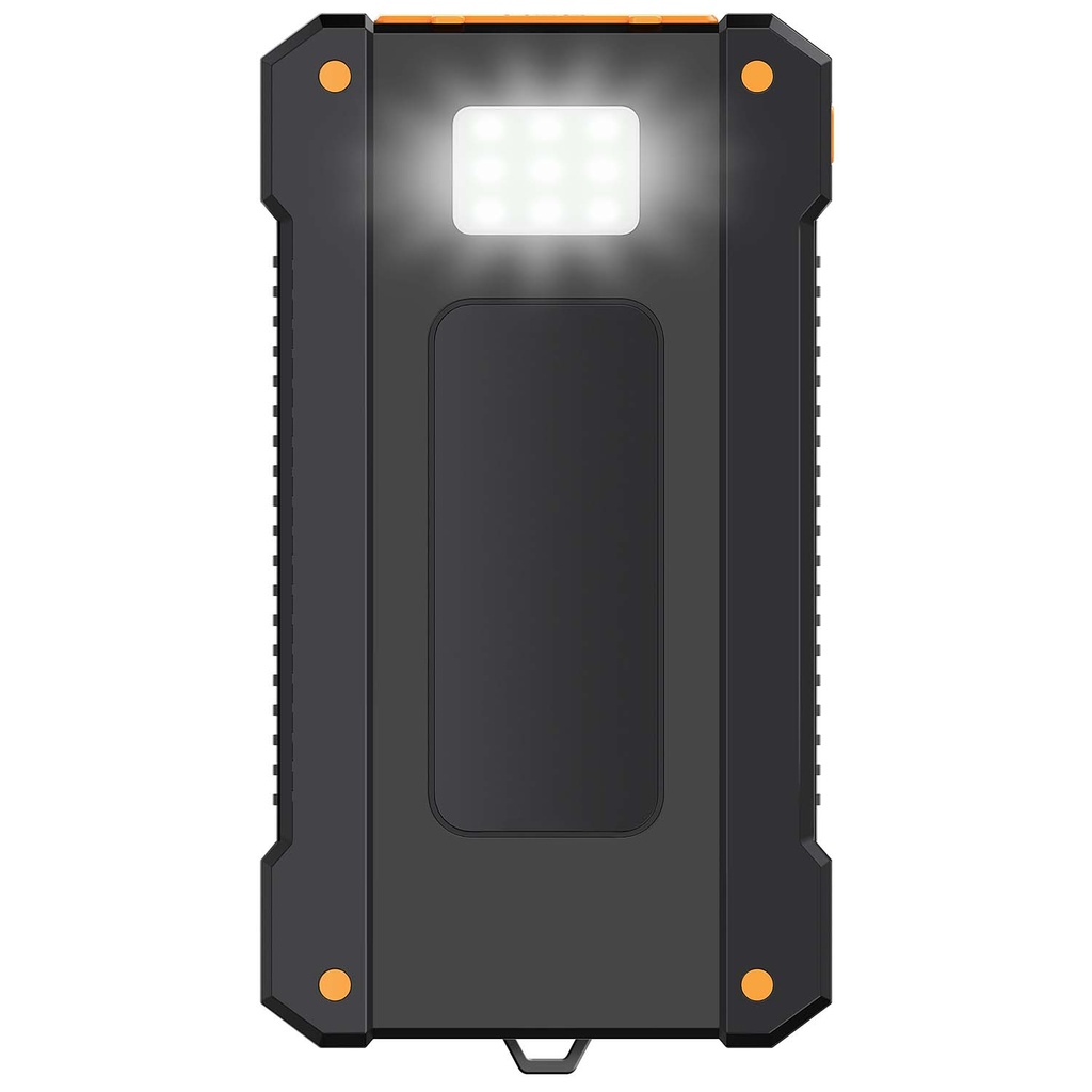 PowerBank 10.000 mAh 20W PD Solcell Svart 