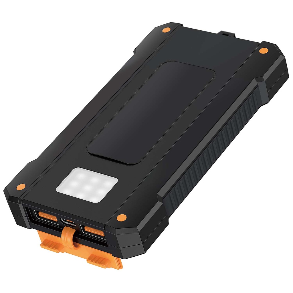 PowerBank 10.000 mAh 20W PD Solcell Svart 