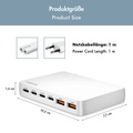 Laddare 6-portar 100W PD3.0/QC3.0 Vit