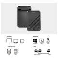 Hårddiskkabinett 2,5" SATA USB-C 5 Gbit/s Skruvfri design Svart