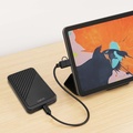 Hårddiskkabinett 2,5" SATA USB-C 5 Gbit/s Skruvfri design Svart