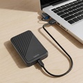 Hårddiskkabinett 2,5" SATA USB-C 5 Gbit/s Skruvfri design Svart