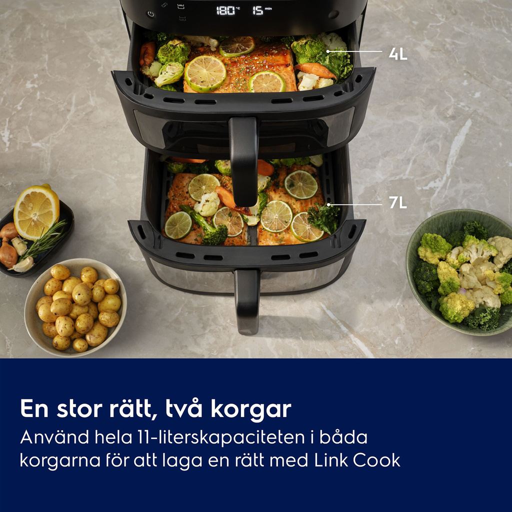 Airfryer Dual 4L+7,6L EAFD11B Stapel