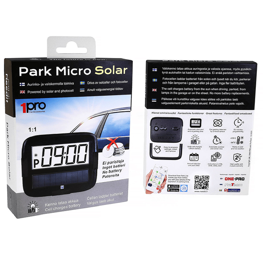 Electronic Parking disc Solar cells charging battery