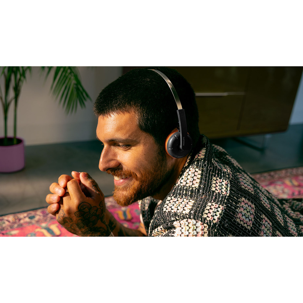 Hörlur On-Ear Retro design Bluetooth Svart
