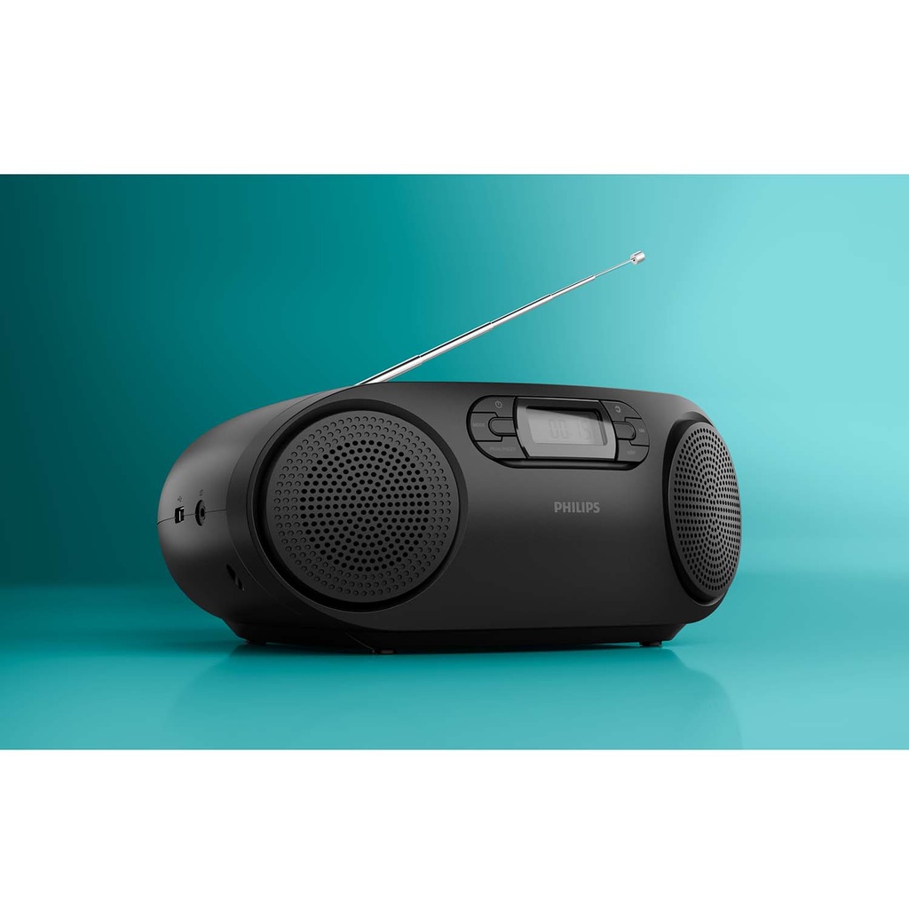 Boombox CD FM-radio USB Bluetooth Svart