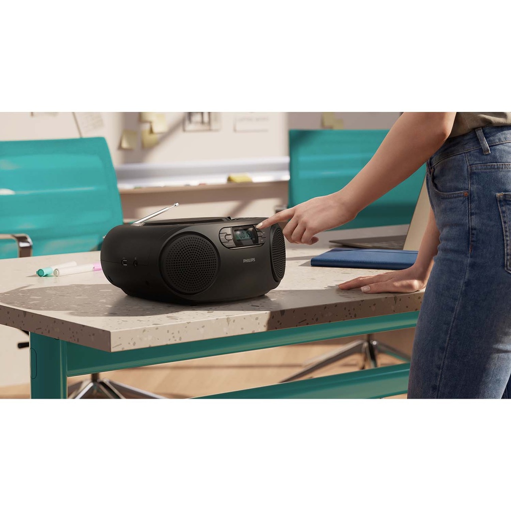 Boombox CD FM-radio USB Bluetooth Svart