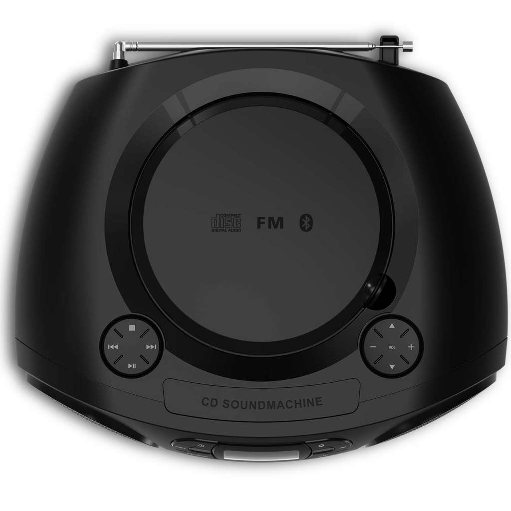 Boombox CD FM-radio USB Bluetooth Svart