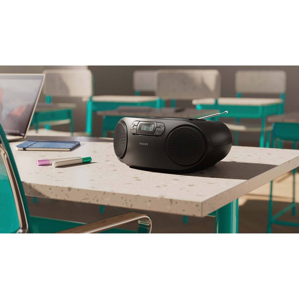 Boombox CD FM-radio USB Bluetooth Svart