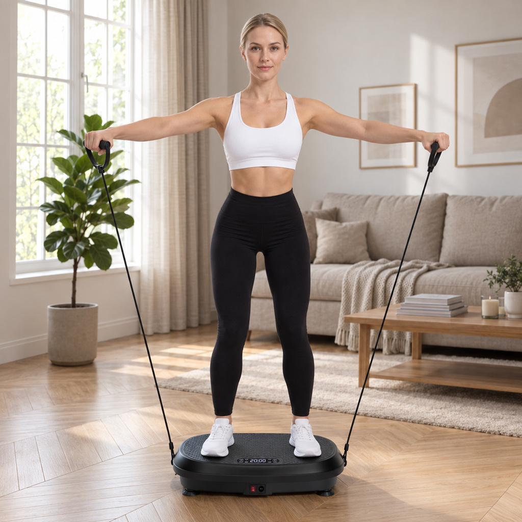 FitPulse Vibrationsplatta med träningsband