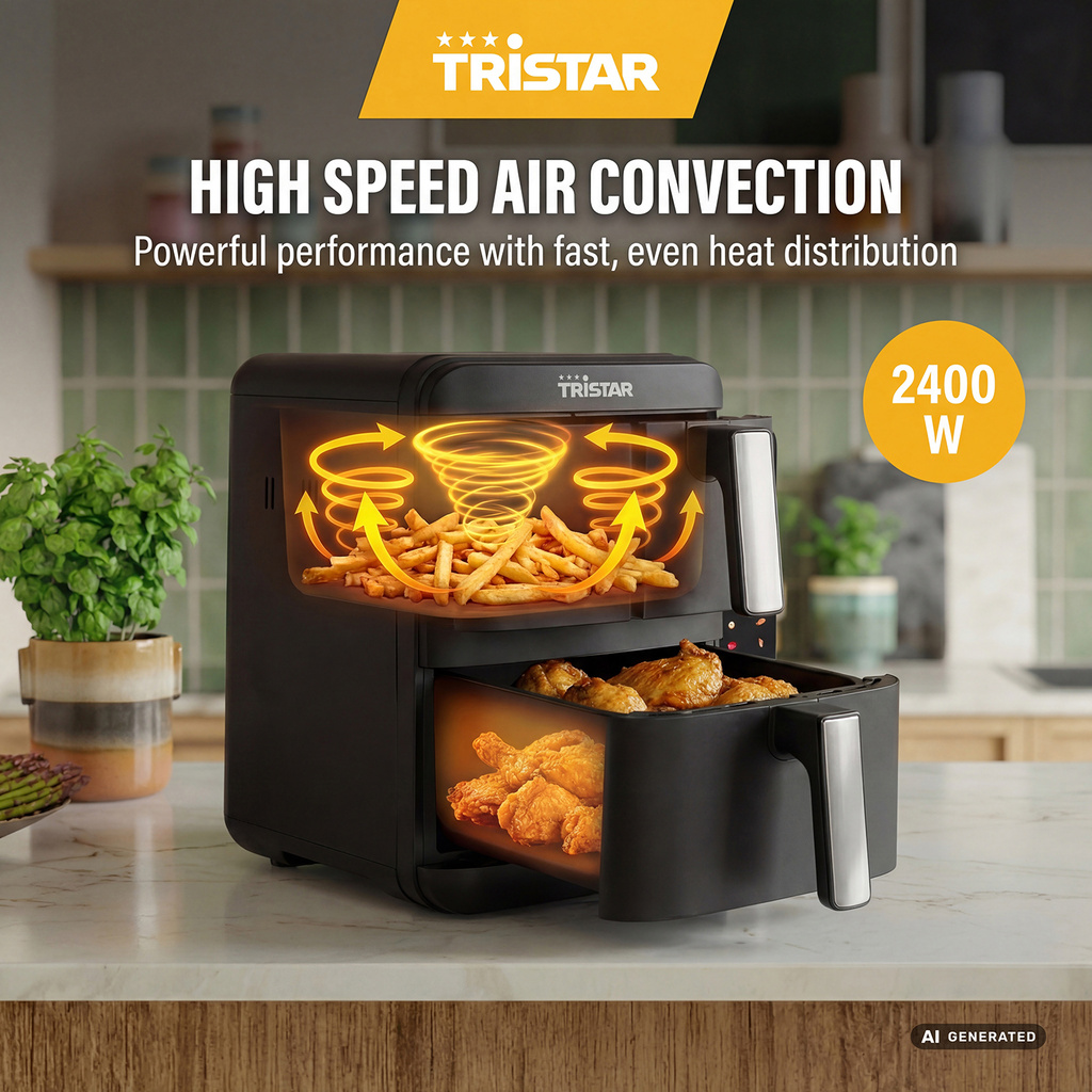 Airfryer Stapel 2X4,5L FR-9074 LED Dubbel 