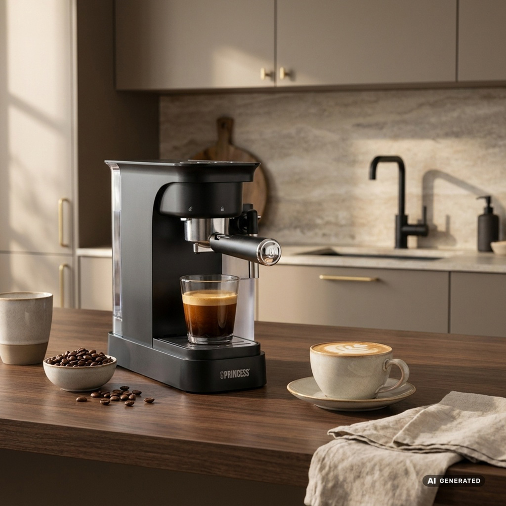 Espressomaskin med mjölkskummare 249422 20bar