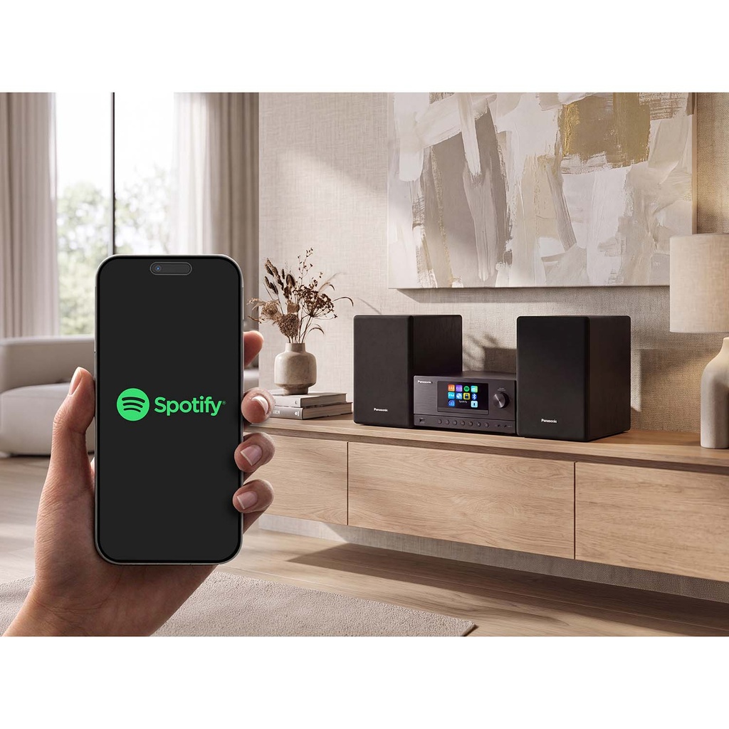 Stereo-system Mikro-format Radio/CD/Bluetooth Hi-Res Audio Wi-Fi SC-PM112E-K Svart