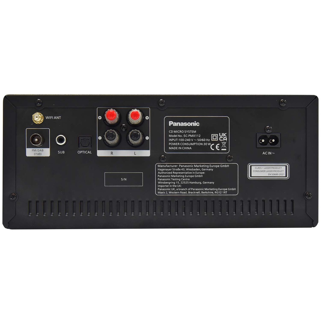 Stereo-system Mikro-format Radio/CD/Bluetooth Hi-Res Audio Wi-Fi SC-PM112E-K Svart