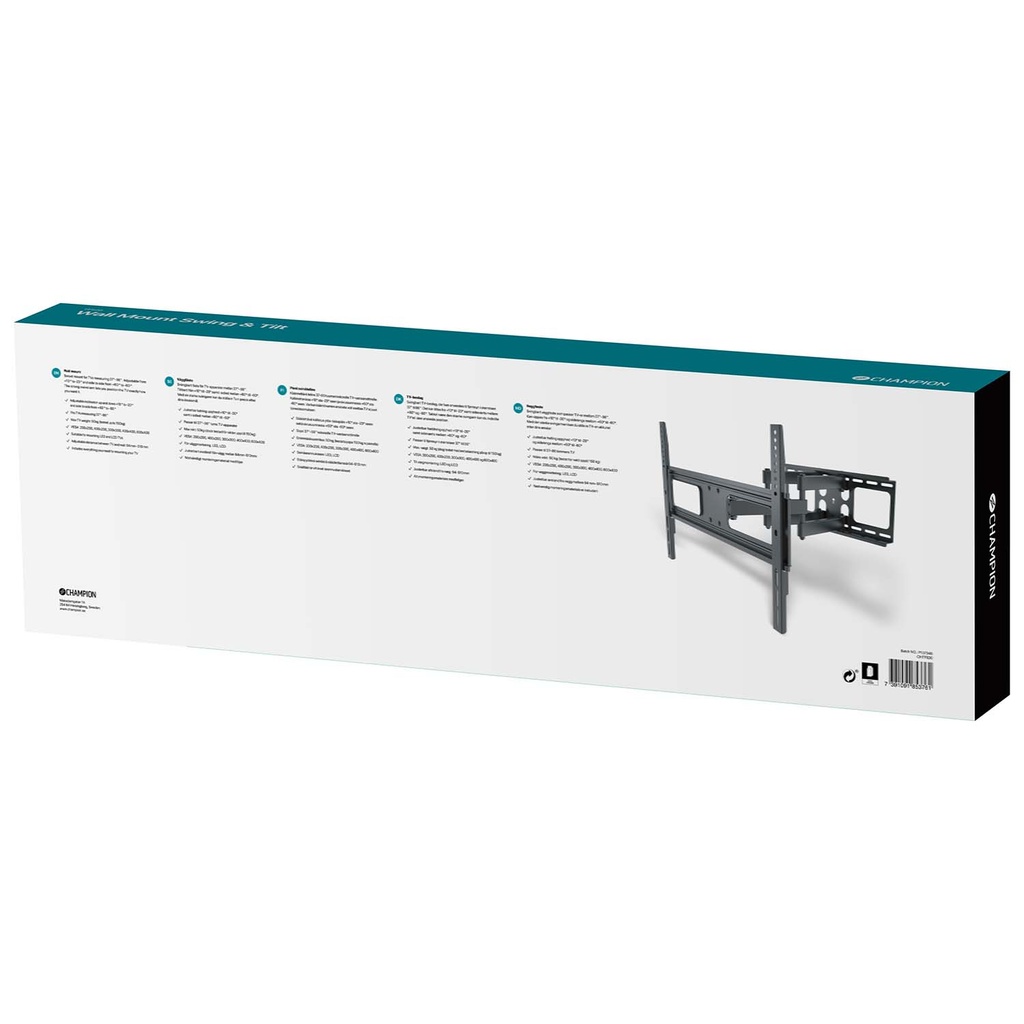 Väggfäste med arm/tilt 37"-86"