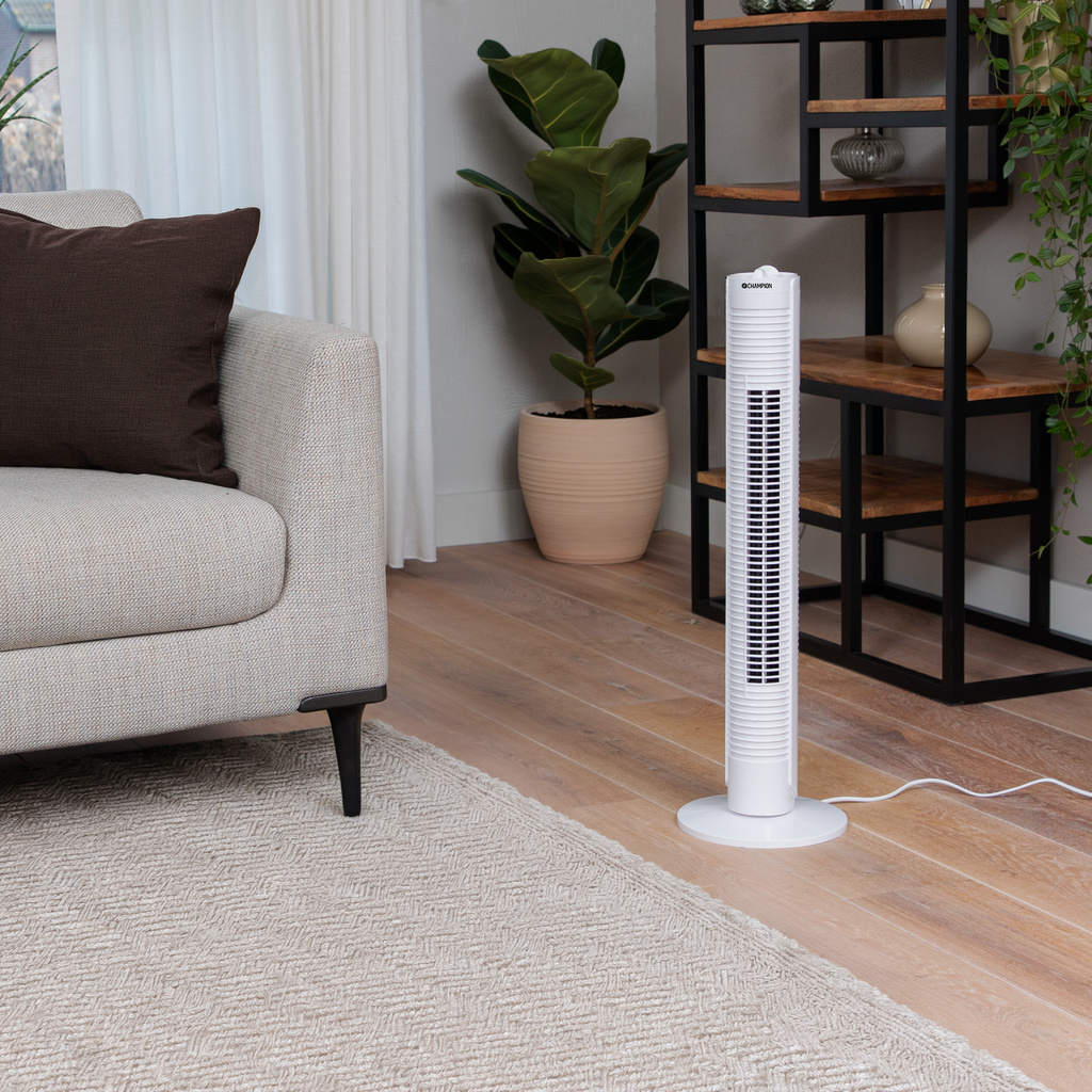 Pelarfläkt med timer 35W PF130 Vit