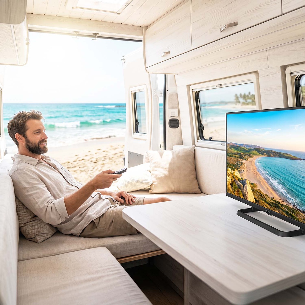 TV 24" HD LED 230/12Volt Google TV Svart