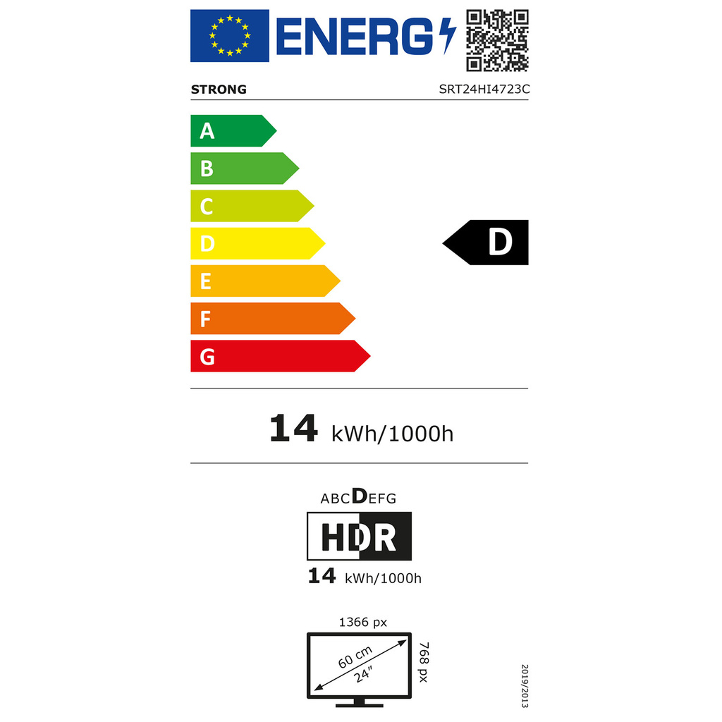 TV 24" HD LED 230/12Volt Google TV Svart