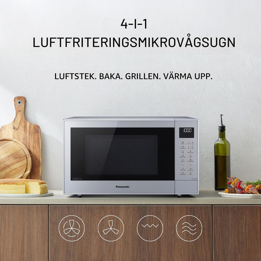 Mikrovågsugn 27L Kombiugn 1000W NN-CT57RMEPG