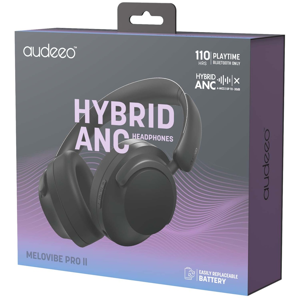 Headphones Over-Ear Hybrid Melovibe Pro II Black