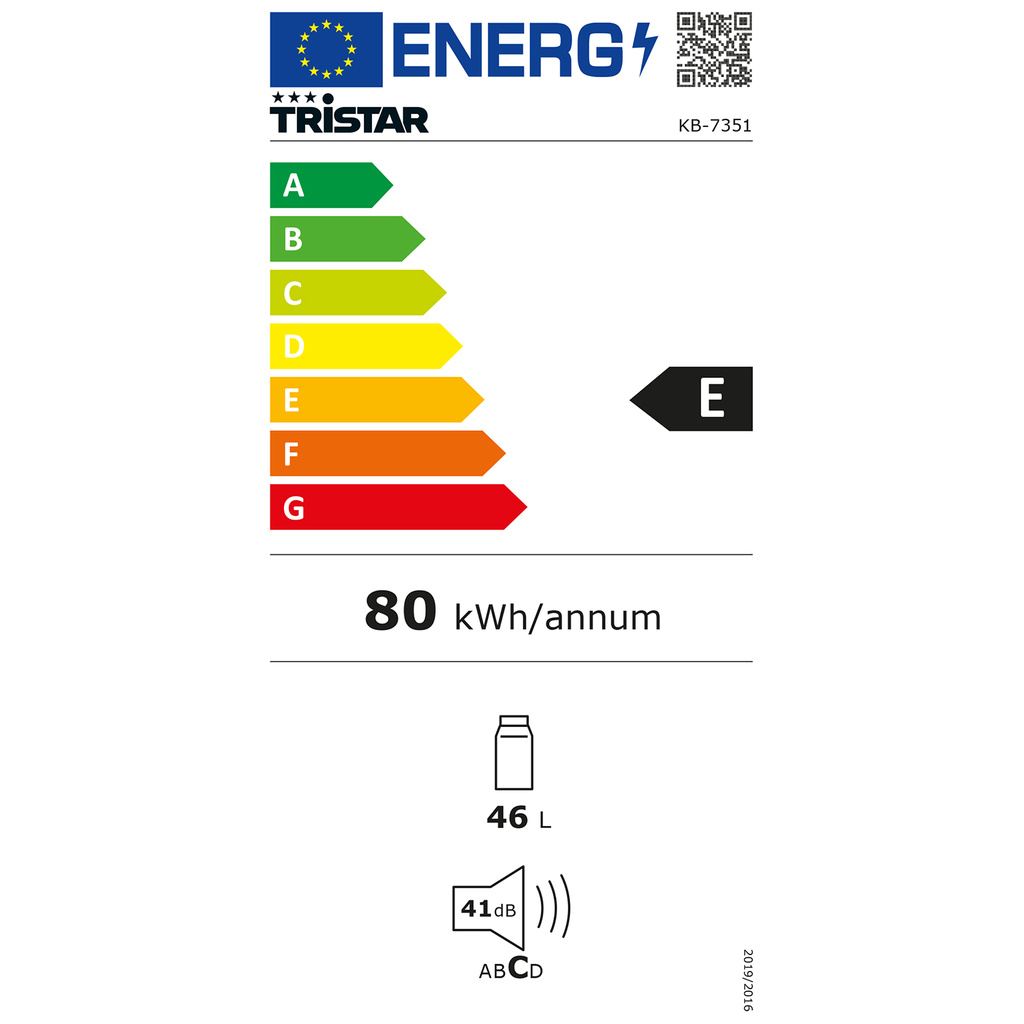 Minikylskåp 46l   kylfack 5l  60Watt   39db