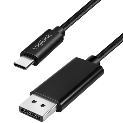 USB-C till DisplayPort 1.4-kabel Flätad 8K/60Hz 3m Svart