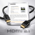 HDMI-kabel HDMI 2.1 8K/60Hz 4K/120Hz 48 Gbps Flätad 1m Svart