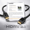 HDMI-kabel HDMI 2.1 8K/60Hz 4K/120Hz 48 Gbps Flätad 2m Svart