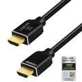 HDMI-kabel HDMI 2.1 8K/60Hz 4K/120Hz 48 Gbps Flätad 3m Svart
