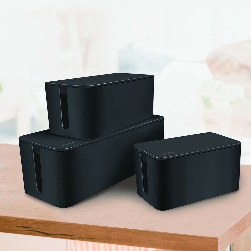 Cable box - Kabelgömma 3 storlekar Svart