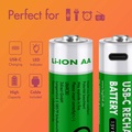 Laddningsbara AA-batterier med USB-C 2-pack