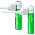 Laddningsbara AAA-batterier med USB-C 2-pack