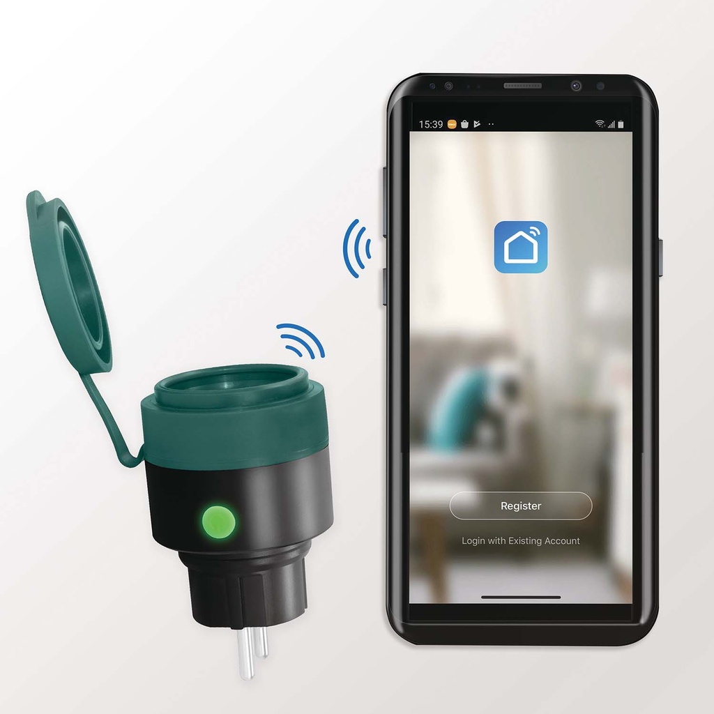 WiFi Smart plug Utomhus IP44 Tuya