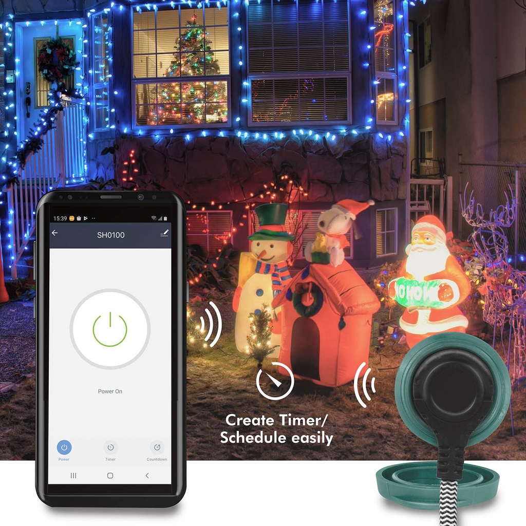 WiFi Smart plug Utomhus IP44 Tuya
