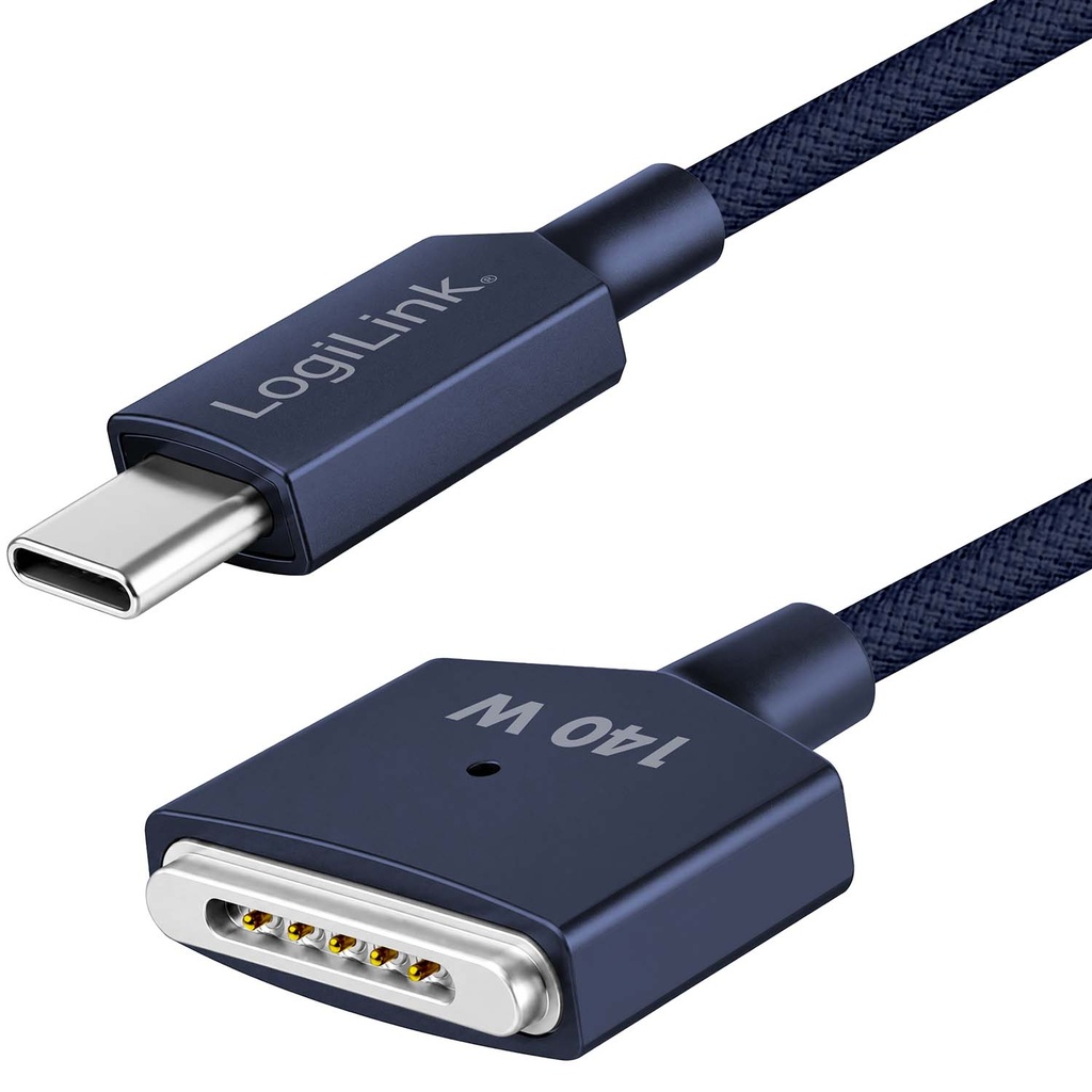 Magnetisk laddkabel USB-C 140 W PD 3.1 Kompatibel med MagSafe 3, 2 m Grå