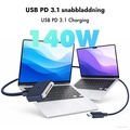 Magnetisk laddkabel USB-C 140 W PD 3.1 Kompatibel med MagSafe 3, 2 m Grå