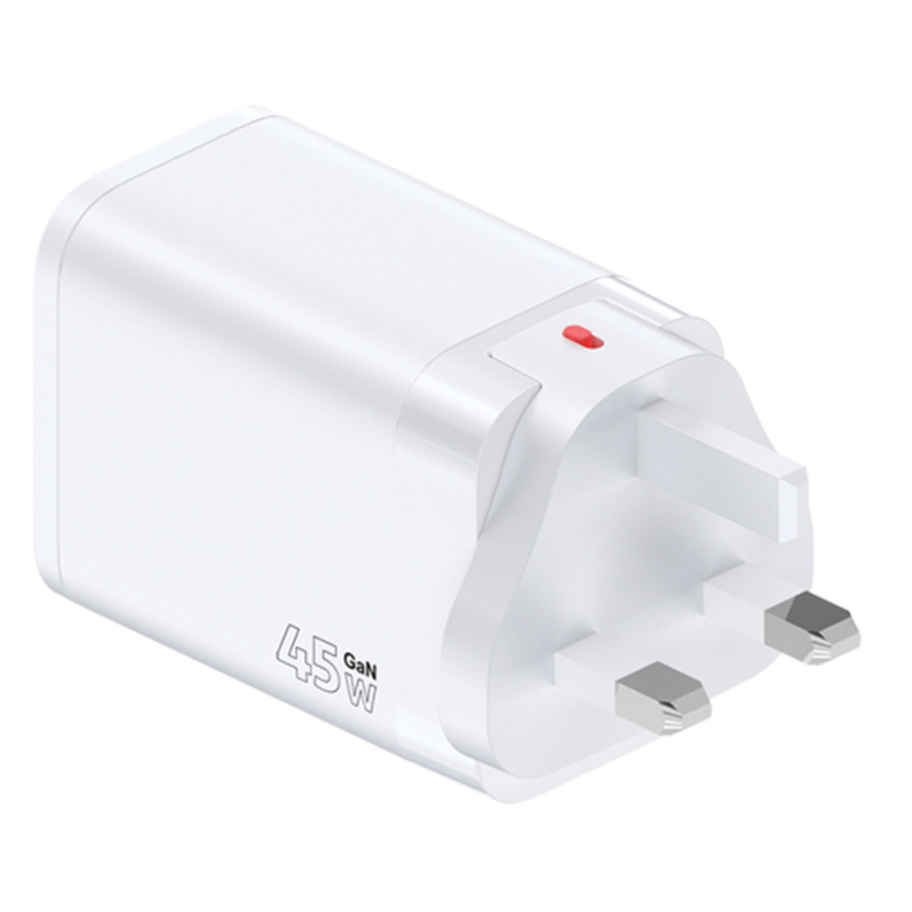 Reseladdare EU-US-UK USB-A/USB-C PD 45W Ojordad Klip Roll Multihead