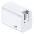 Reseladdare EU-US-UK USB-A/USB-C PD 45W Ojordad Klip Roll Multihead