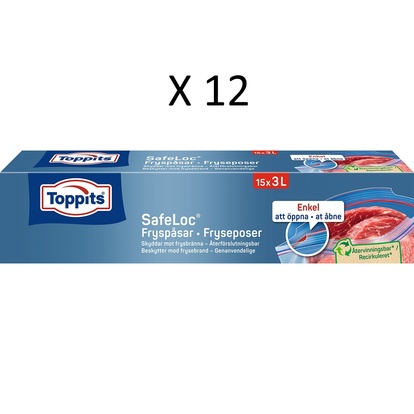 Fryspåsar Safeloc 15st X 3 liter "OBS12st DFP"