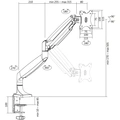 Monitorarm 13-32" gasfjärdrad Aluminium