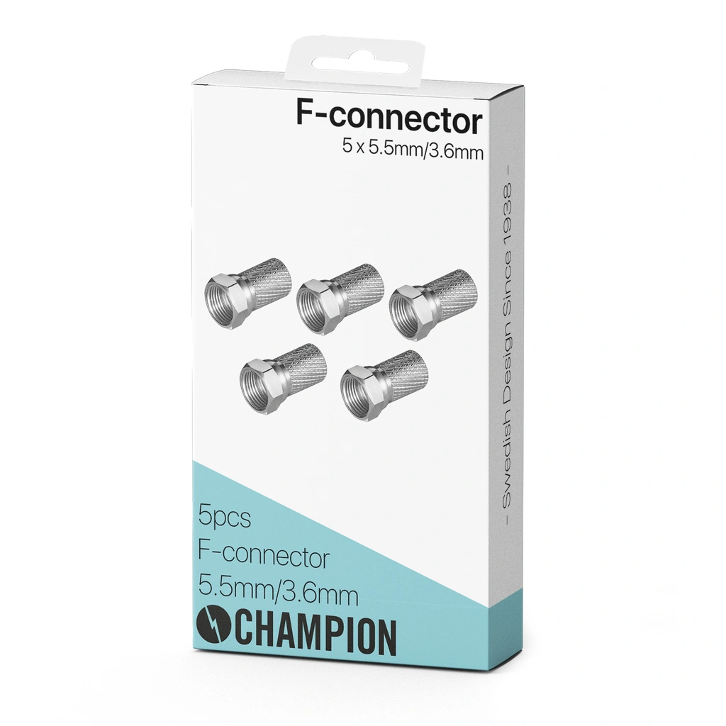 F-Connector 5.5 / 3.6m 5-pack