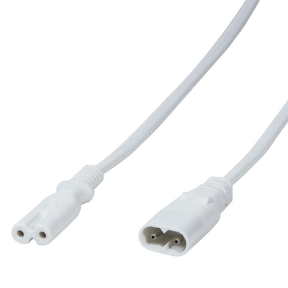 Apparatkabel förlängning C7 2m Vit