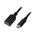 USB-C till USB-A OTG-kabel 15W 0,15m Svart