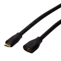MicroUSB Förlängningskabel 3m Svart