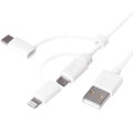 MicroUSB USB-C Lightning-kabel