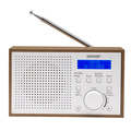 Radio DAB+/FM Klocka Alarm DAB-46W Trä/Vit