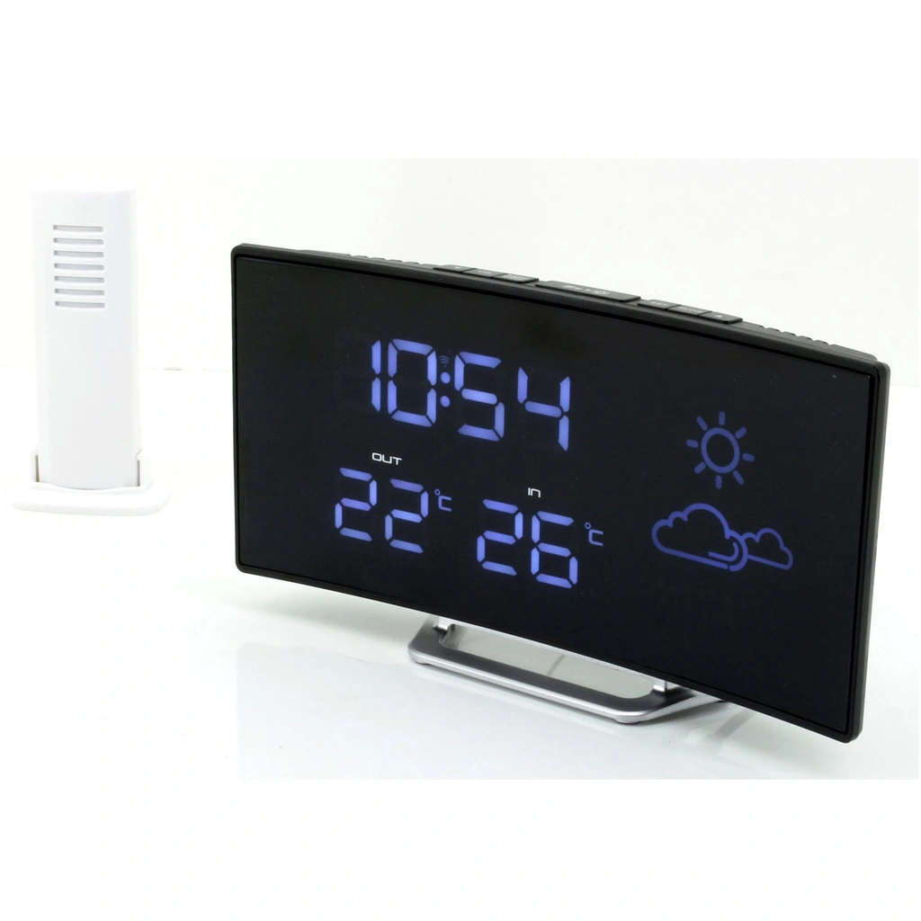 Clock radio Weather station FUR100 Black/Silver